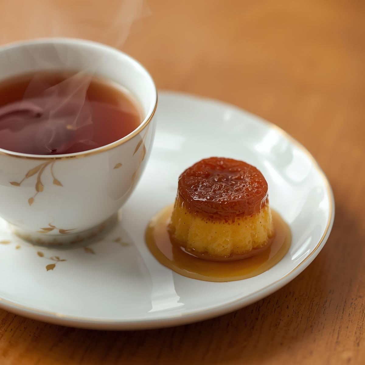 Canelés served with coffee