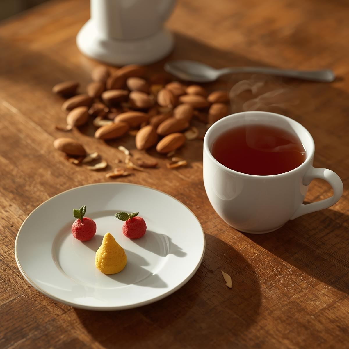 Marzipan shaped fruits