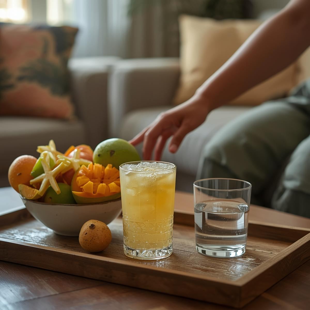 Soursop drink served chilled