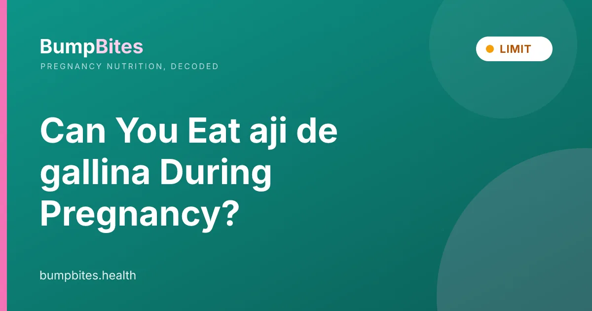 Can You Eat aji de gallina During Pregnancy?