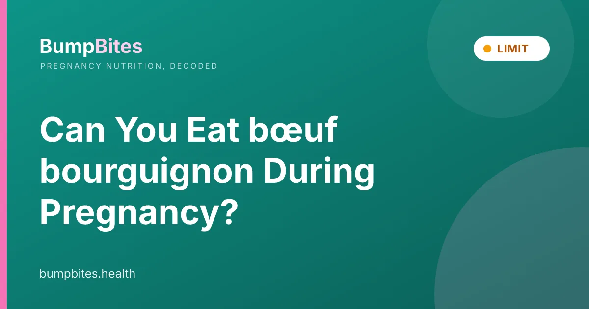 Can You Eat bœuf bourguignon During Pregnancy?