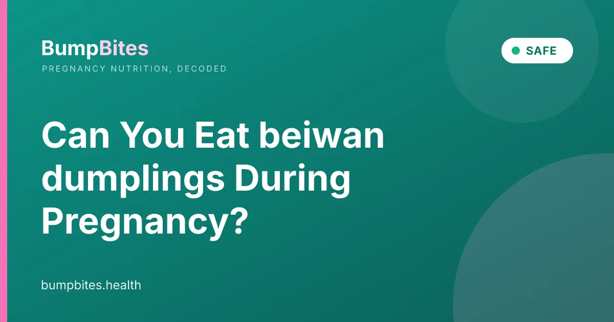 Can You Eat beiwan dumplings During Pregnancy?