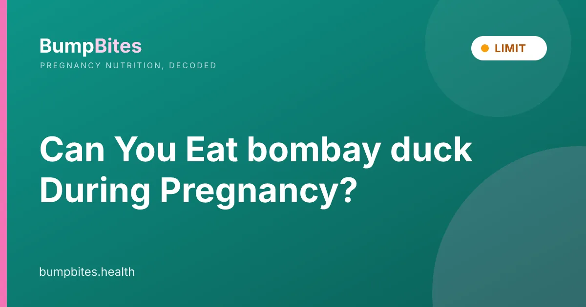 Can You Eat bombay duck During Pregnancy?