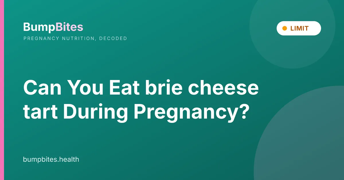 Can You Eat brie cheese tart During Pregnancy?