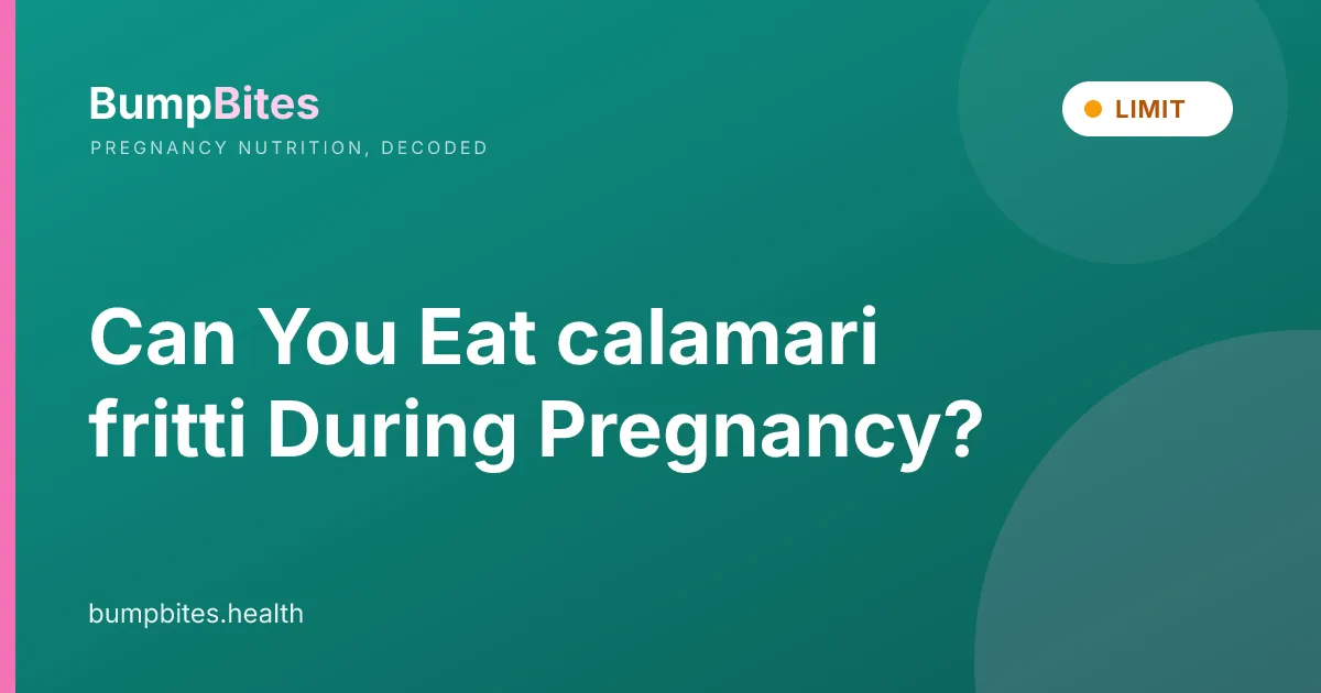 Can You Eat calamari fritti During Pregnancy?