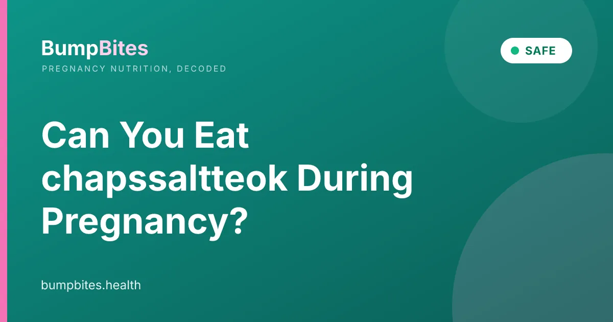 Can You Eat chapssaltteok During Pregnancy?