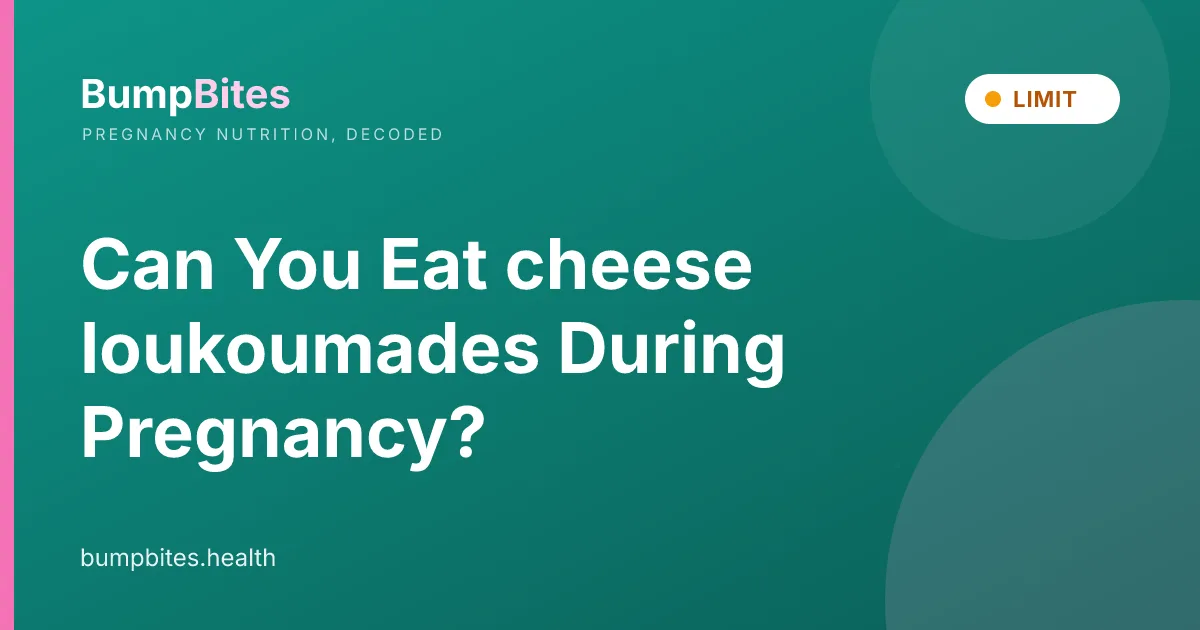 Can You Eat cheese loukoumades During Pregnancy?