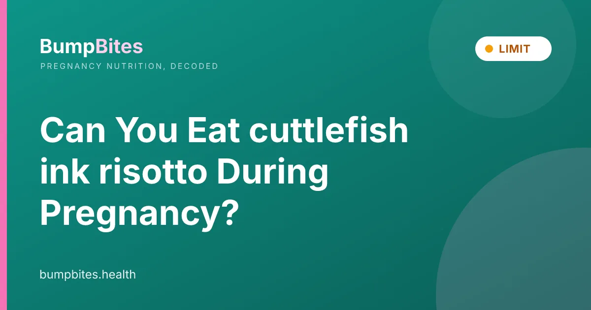 Cuttlefish Ink Risotto during pregnancy β BumpBites food safety guide