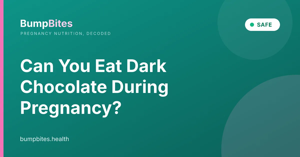 Can You Eat Dark Chocolate During Pregnancy?