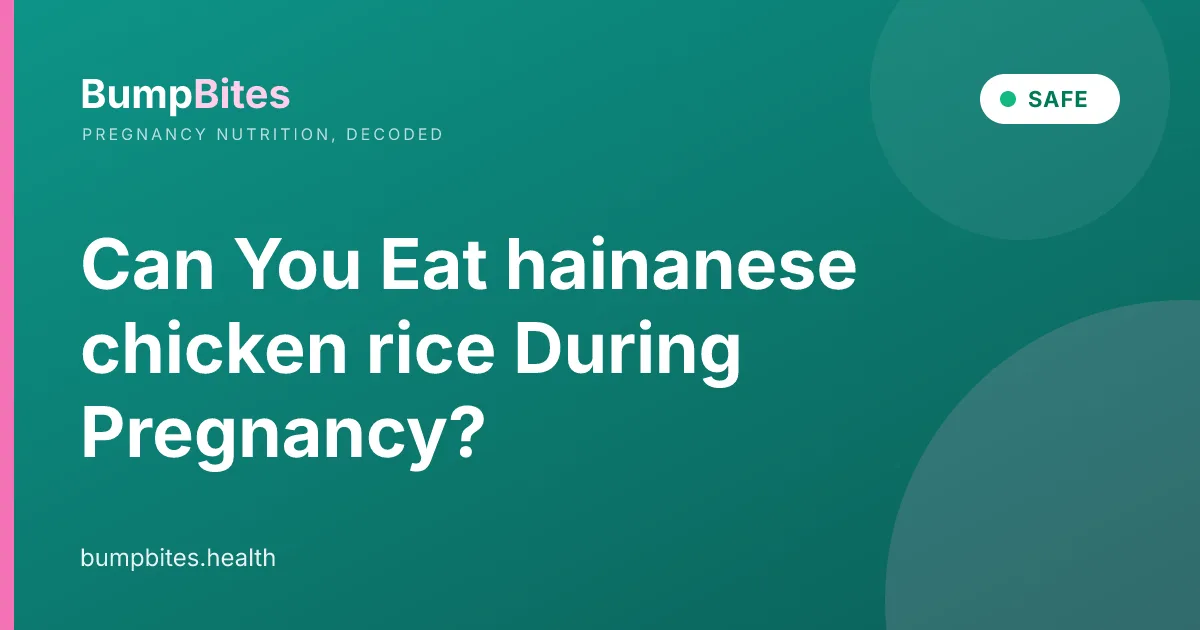 Can You Eat hainanese chicken rice During Pregnancy?