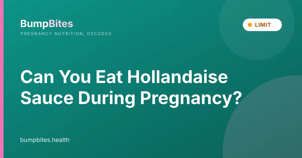 Can You Eat Hollandaise Sauce During Pregnancy?