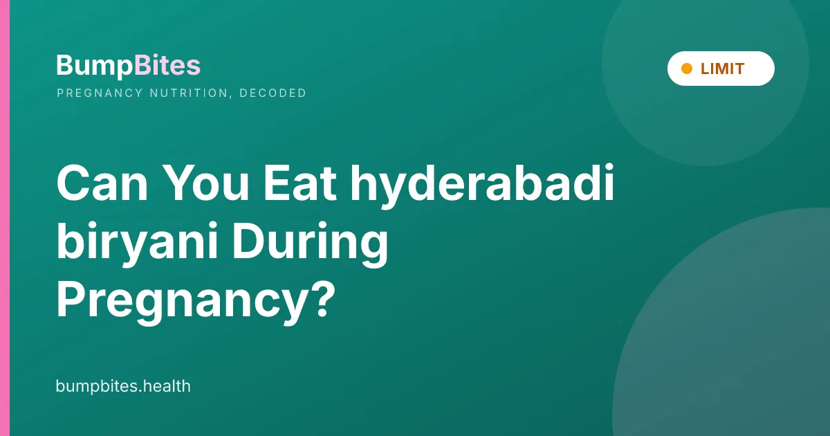 Hyderabadi Biryani during pregnancy — BumpBites food safety guide