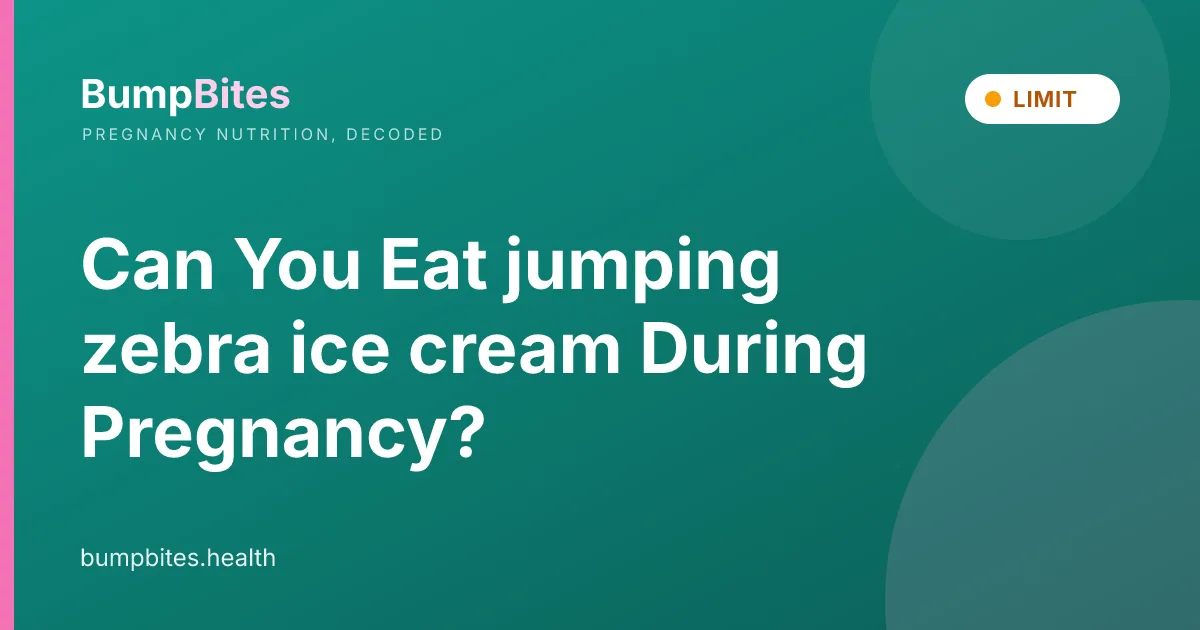 Jumping Zebra Ice Cream during pregnancy — BumpBites food safety guide