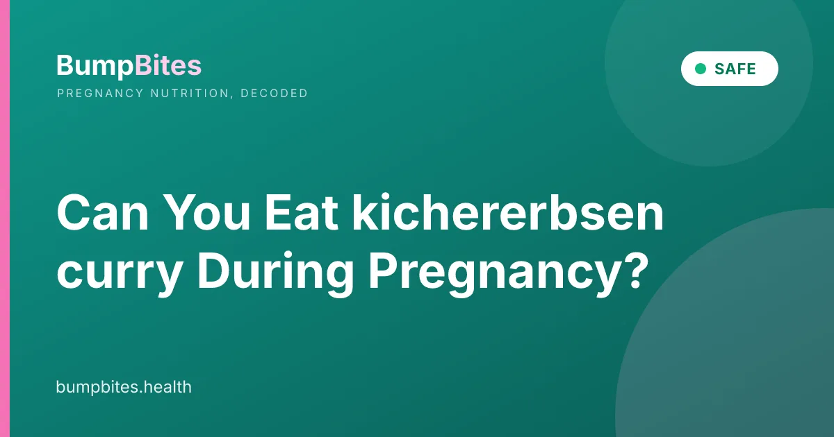 Can You Eat kichererbsen curry During Pregnancy?