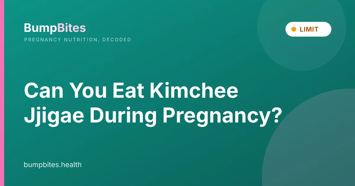 Kimchee Jjigae during pregnancy β BumpBites food safety guide