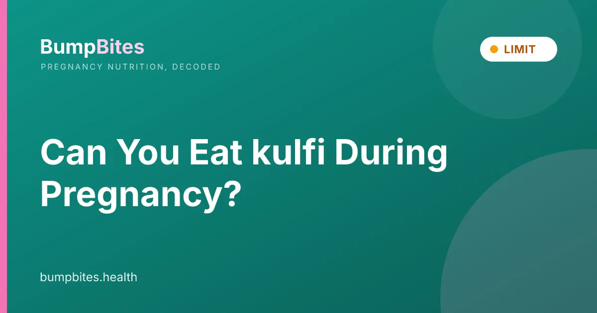 Can You Eat kulfi During Pregnancy?