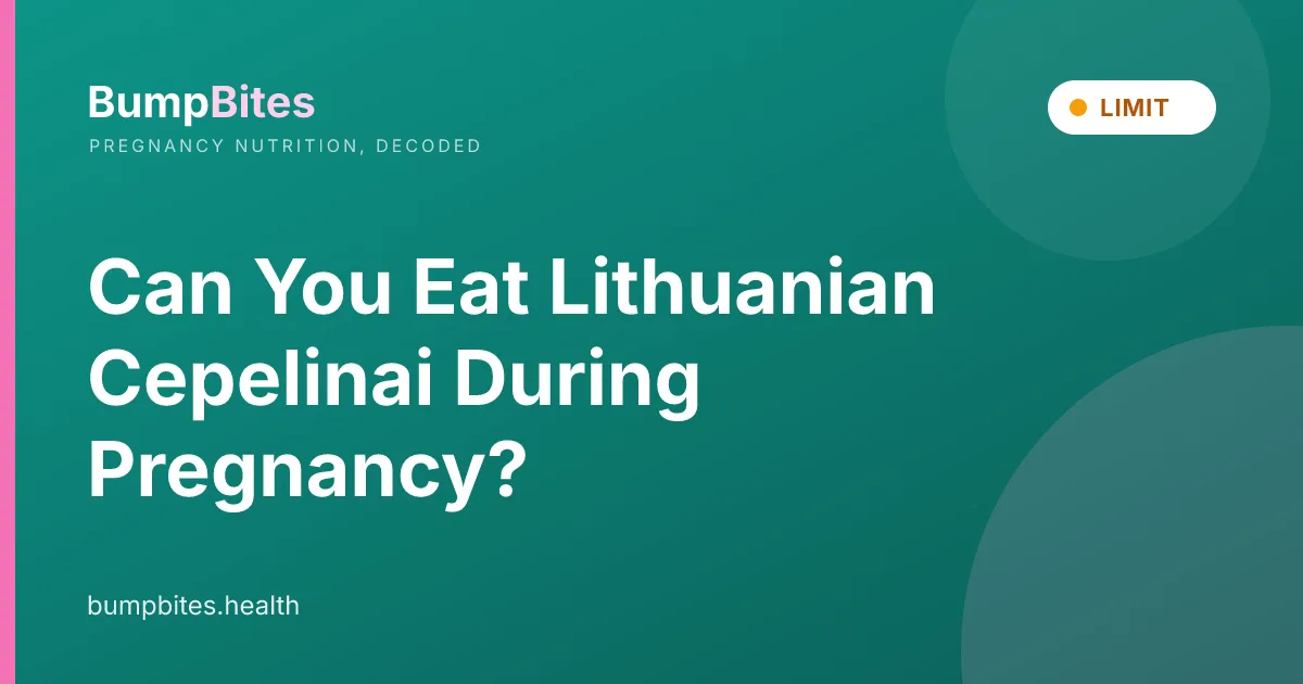 Can You Eat Lithuanian Cepelinai During Pregnancy?