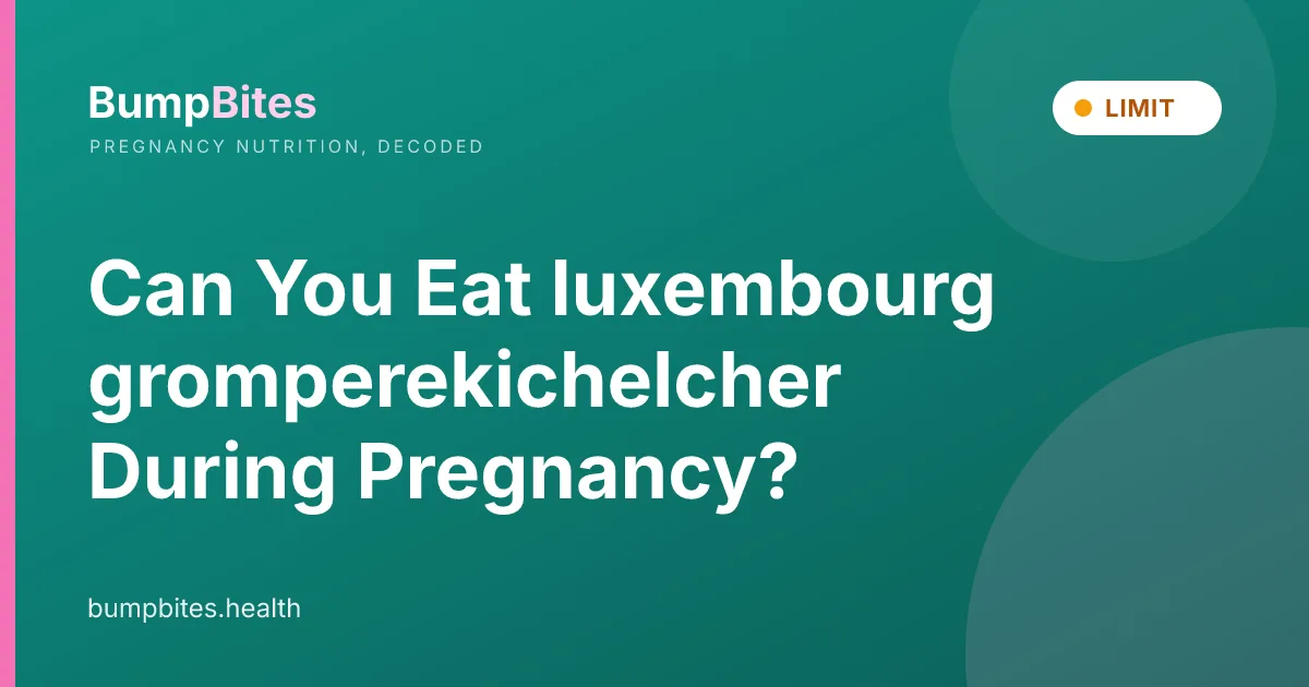 Can You Eat luxembourg gromperekichelcher During Pregnancy?