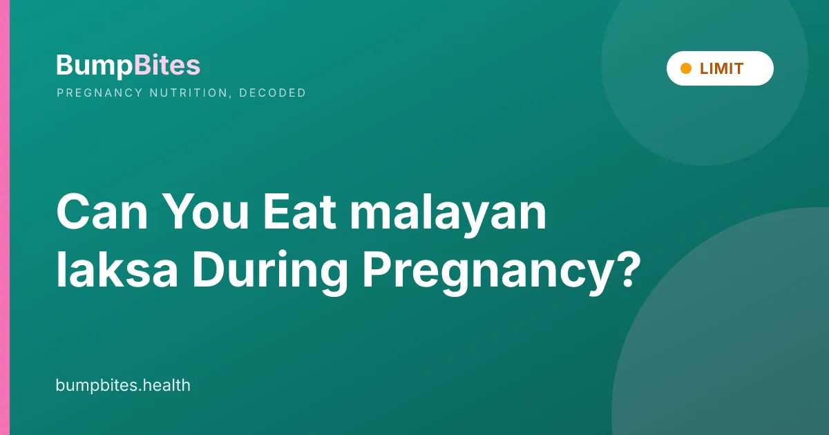 Malayan Laksa during pregnancy — BumpBites food safety guide