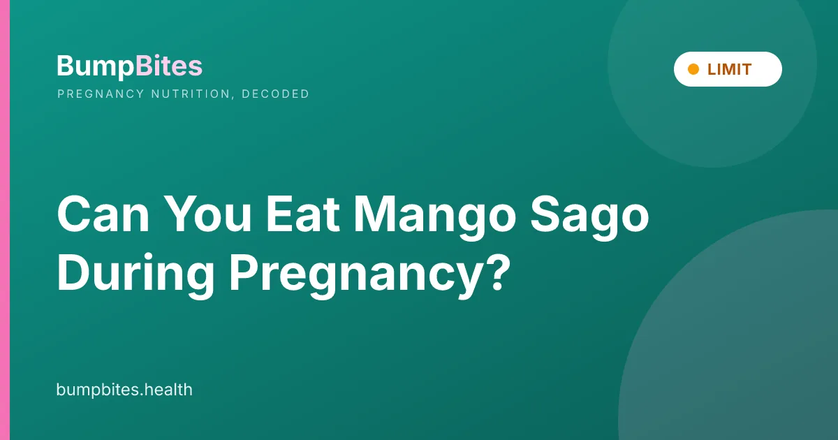 Can You Eat Mango Sago During Pregnancy?