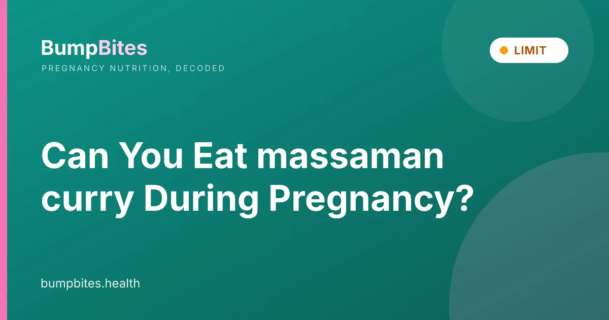 Can You Eat massaman curry During Pregnancy?