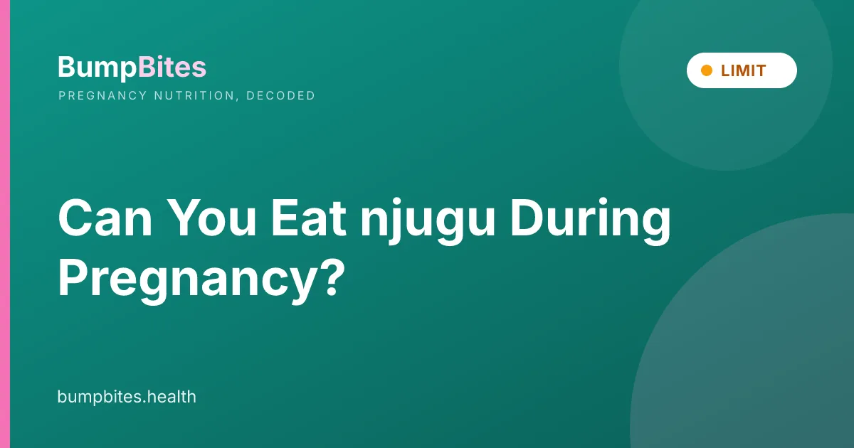 Can You Eat njugu During Pregnancy?