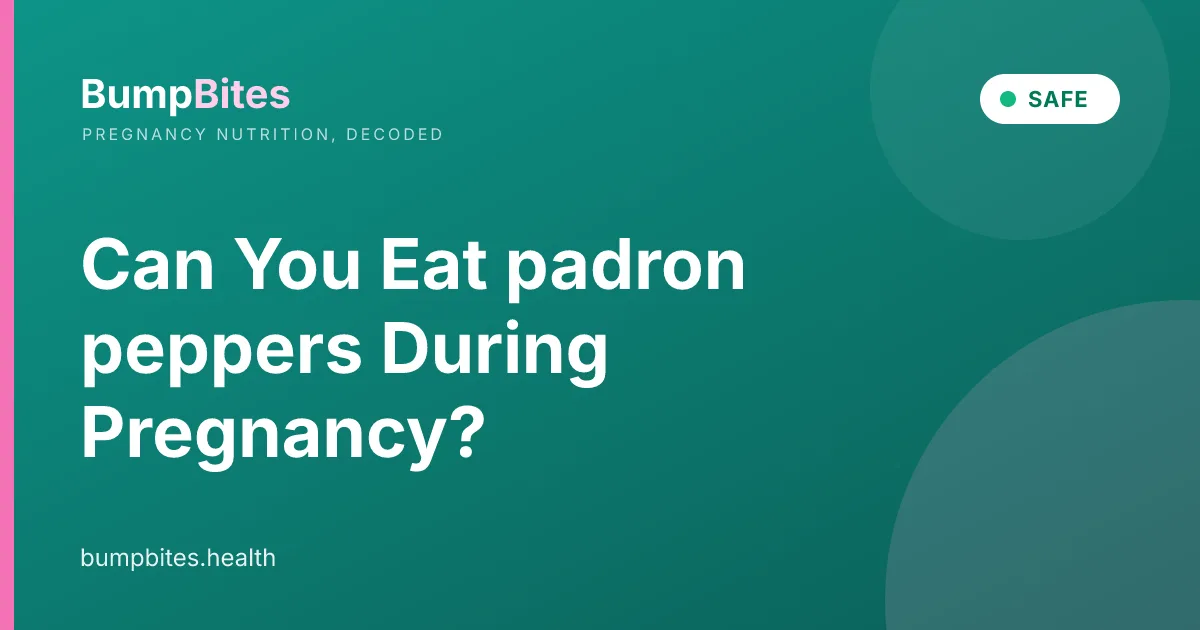 Can You Eat padron peppers During Pregnancy?