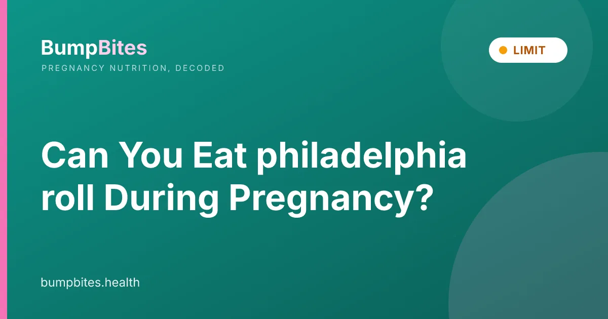 Can You Eat philadelphia roll During Pregnancy?