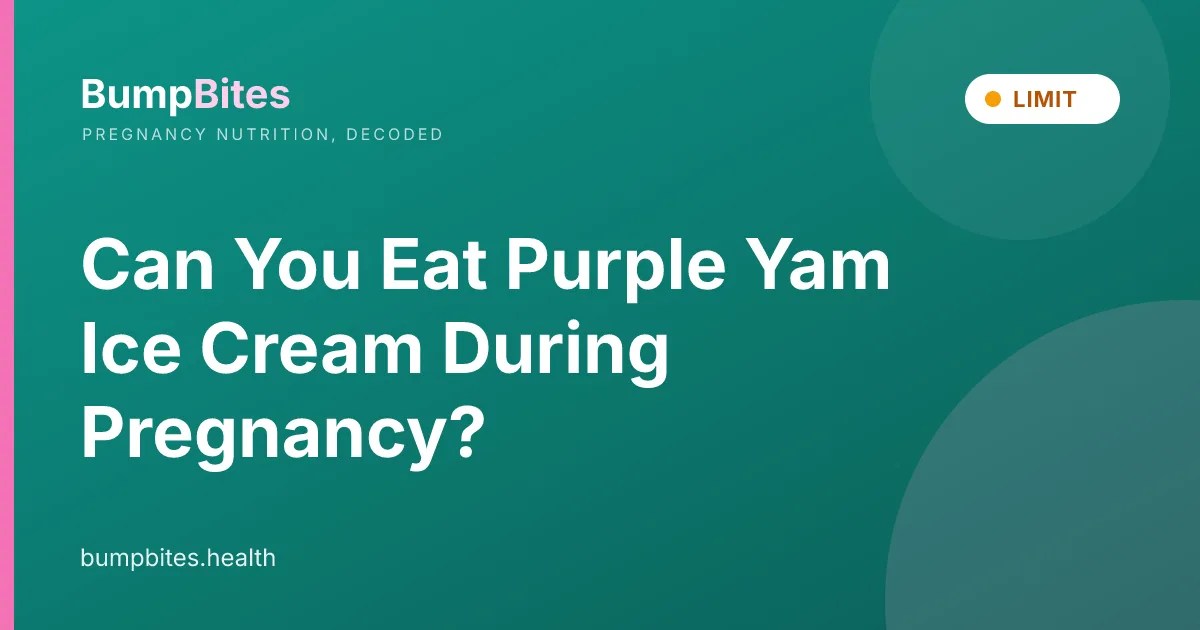 Can You Eat Purple Yam Ice Cream During Pregnancy?
