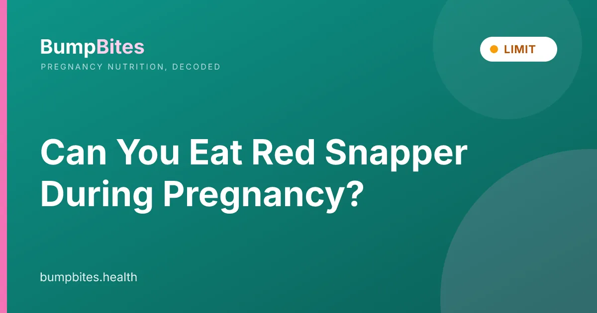 Red Snapper during pregnancy โ BumpBites food safety guide