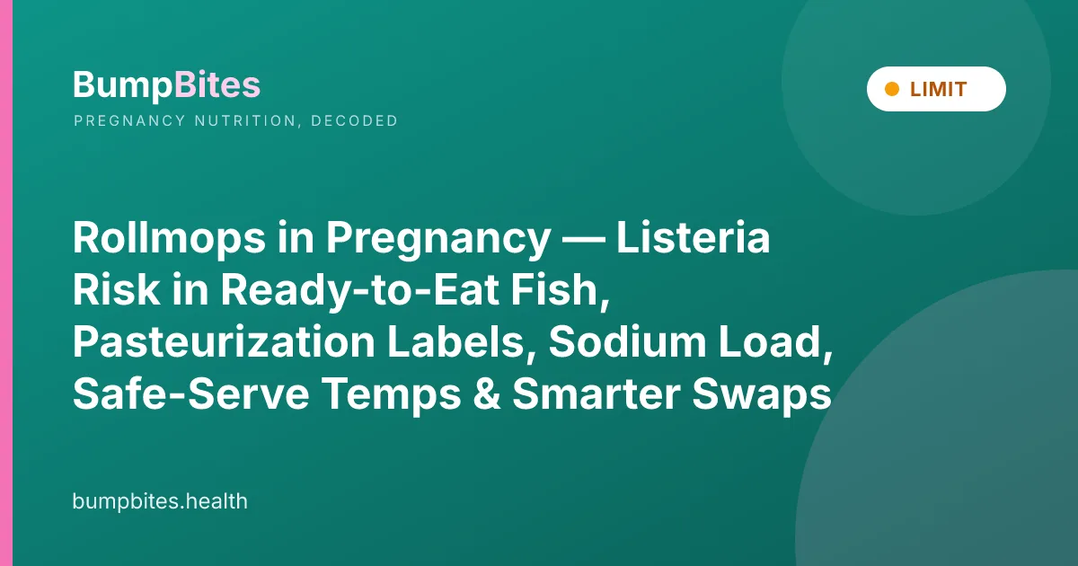 Rollmops during pregnancy — BumpBites food safety guide