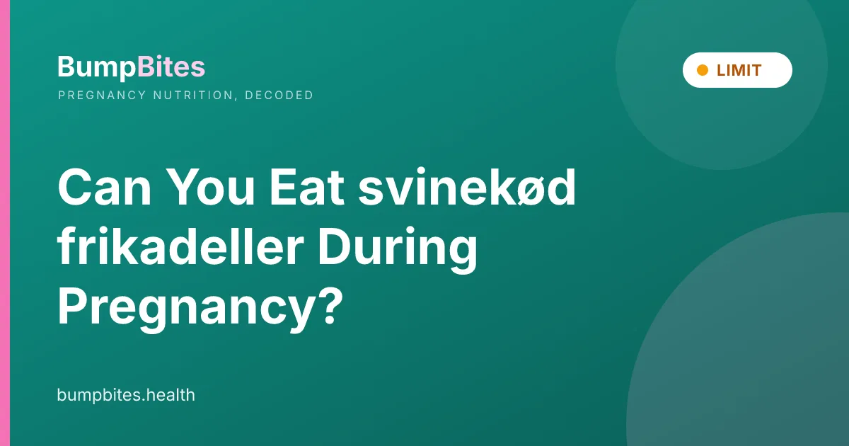 Can You Eat svinekød frikadeller During Pregnancy?